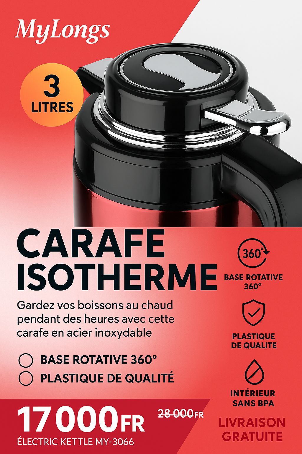 CHAUFFE EAU THERMOS (2en1)